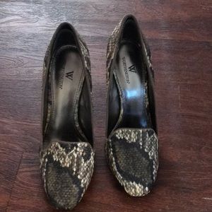 Worthington snake skin heels